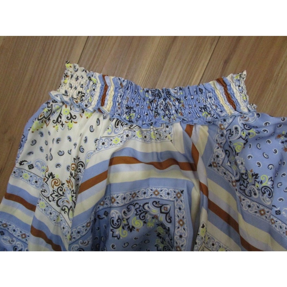 ITALIAN T-LOVE GIRL SZ 10 BEAUTIFUL PRINT BOHEMIAN UNEVEN HANDKERCHIEF HEM SKIRT - Picture 3 of 8
